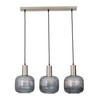 DEMARIUS Linear Cluster Hanging Pendant Light In Blue Glass And Chrome Finish Metal