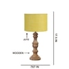 Devansh Yellow  Jute   Table Lamp With  Wood Natural Base (7X17.5 Inches)-17