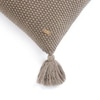 Moss Knit Brown Melange Cotton Cushion Cover 16X16  Inches