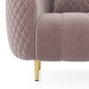 Amora 1 Seater Fabric Sofa in Faded Lilac Pink Velvet
