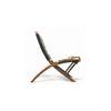 Natwest Sheesham Wood Relaxing Maachi Chair in Black & White Canning