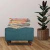 Thomas Solid Wood  Ottomon in  Green Colour