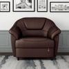 Berry 1 Seater Leatherette Sole in Cocoa Brown Colour