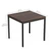 Holven 4 Seater Square Dining Table Brown Maple & Black