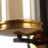 Eliante Modern Wall Lights Mild Steel & Glass Material Antique, Brown & Champaign Finish