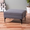 Nimbus Cloud Cube Metallic Pouf Stool in Grey Color