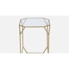 Hammond Glass Side Table In Gold Finish
