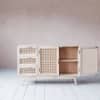 Atlanta Solid Wood Crockery Cabinet in Whitewash