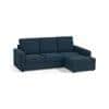 Apollo Compact Sofa (Colour : Indigo Blue, Cushion : Soft, Back Type : High Back, Seating Capacity : Right Aligned 2 Seater + Right Aligned Chaise)