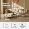 Modernelegance Wood Right Aligned 3-Seater With Upholstery Non Storage Sofa In Grey Colour