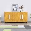 Hexa Red Multipurpose Storage Cabinet With 4 Drawer 3 Door in Giant Wood Colour