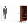 Avalon Solid Wood Bar Cabinet in Teak Finish