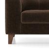 Verona Premium 1 Seater Fabric Sofa in Dark Earth Colour