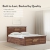 Fidora Solid Wood King Size Hydraulic Storage Bed In Teak Finish