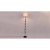 Hellen Multicolour Fabric Floor Lamp with Black Iron Base