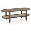 Tora Solid Wood And Cane Coffee Table In Danish Walnut Finish