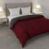 Falguni 
Maroon-Grey Solid 250 Gsm Microfiber Single Bed Comforter