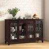 Akira XL Solid Wood Sideboard in Mahogany Finish