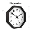 OctaFrame Wooden Wall Clock with Bold Serif Numerals