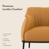 Odette Lounge Chair In Mustard Leather