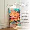 Abstract Digital Lotus Flower Canvas Wall Art 22 x 34 Inch