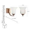 Andretti Single Light Bathroom Wall Fitting In Antique Brass Finish With White Glass