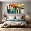 The Castle Decor Abstract Art Wall Painting Wooden Framed Digital Painting 27x48 Inch (Style 5)