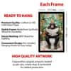 The Castle Decor Funny Chimpanzee Reading Newspaper Bathroom Wall Art 8x12 Inch