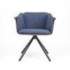 Toliver Engineered Wood Dining Chair in Blue Colour