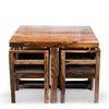 Kingston Sheesham Wood 4 seater Dining Table Set in Teak Finish