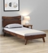 Asher Solid Wood Single Size Non Storage Bed In Provincial Teak Finish