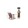 Chelise Solid Wood Rocking Chair in Grey Colour