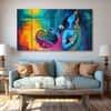 The Castle Decor Radha Krishna Wall Painting Wooden Framed 27x48 Inch (Style 10)