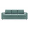 Apollo Sofa Set (Colour : Dusty Turquoise Velvet, Cushion : Soft, Back Type : Regular, Seater : 3+1+1)