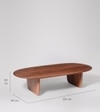 Qwerty Solid Wood Coffee Table In Dark Brown Finish