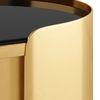 Belle Black Mirror and Metal Console Table in Gold finish