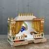 D'Dass White Sheesham and Mdf Wooden Temple For Pooja In Home and Office