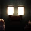Eliante Zaal Iron Wall Light With Glass In Gold And Brown Colour