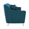 Rivo Velvet 3 Seater Sofa in T Blue Color