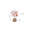Beach Multicolour Fabric Shade Table Lamp with Natural Wooden Base