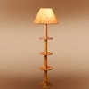 Devansh Shelf Wooden Floor Lamp