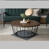 Scandinavian Flux Round Coffee Table Brown Matte Finish
