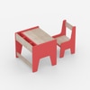 Topolino Toddler Activity Table & Chair in Red