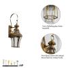 Terrace Brass and Glass Wall Light