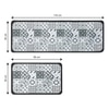 Luxe Home Geometric Design Combo Kitchen Runner Mat - Grey (116x36 & 58x36 cm PC-2)