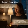 Lyra Fabric Shade Lamp Metal Base