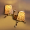 Devansh Metal Electric Wall Light in Gold Colour with Multi Shade Count of 2 Lights