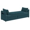 Jedlo Velvet 2 Seater Ottoman Bench with Storage  in T Blue  Color