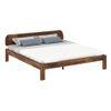 Sleigh Solid Wood King Size Non Storage Bed In Provincial Teak Finish