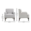 Terren Boucle Fabric Lounge Chair in White